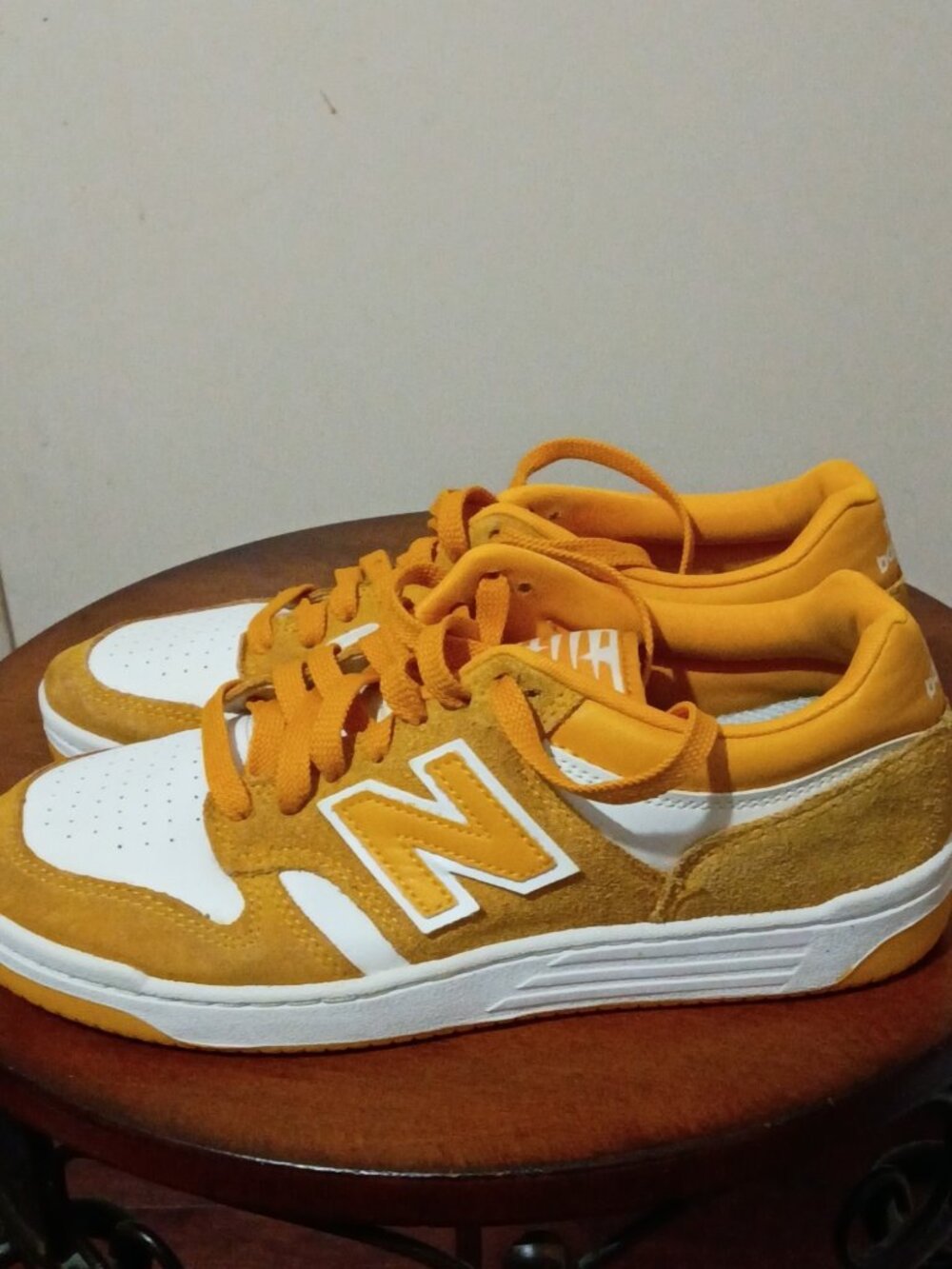 New Balance 480 Shoes Mens Size 7 Skate Suede BB480LWA Sneakers Varsity Gold - Picture 9 of 13
